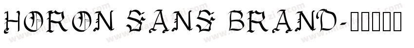 HORON SANS BRAND字体转换